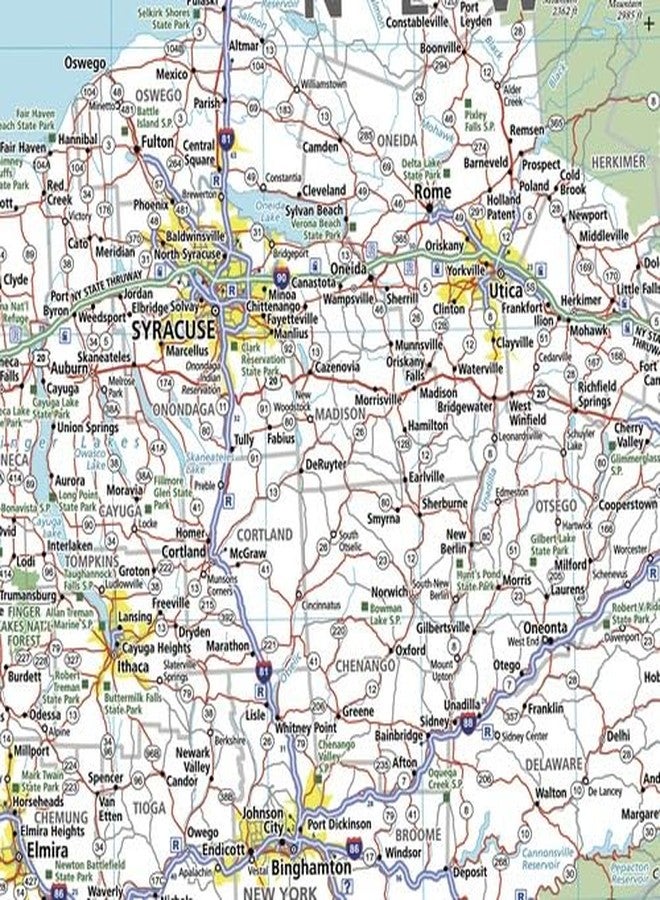 MapSherpa خريطة جدارية لولاية نيويورك من ماب شيربا - صغيرة الحجم - ملصق مقاس 16 × 21 بوصة - تغليف أمامي - Image 2