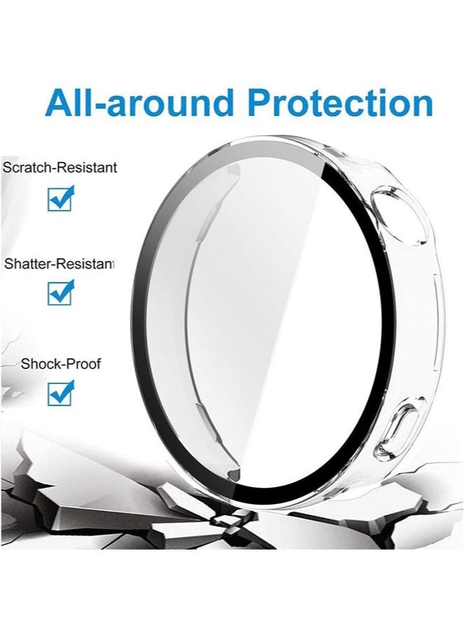 HL-Tech Case for Huawei Watch GT6 41mm Hard PC Case with Tempered Glass Screen Protector with Bumper Guard Protective Cover For Huawei GT 6 41mm (Clear) - Image 2