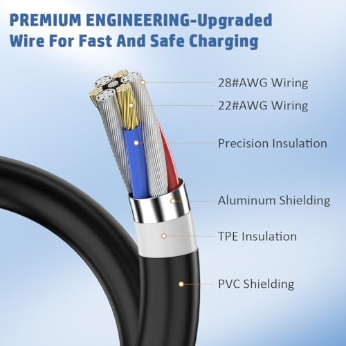 EAGLEGGO Micro USB Charging Cable, for Astro MIXAMP PRO TR, USB 2.0, 6 Foot, Black - Image 5