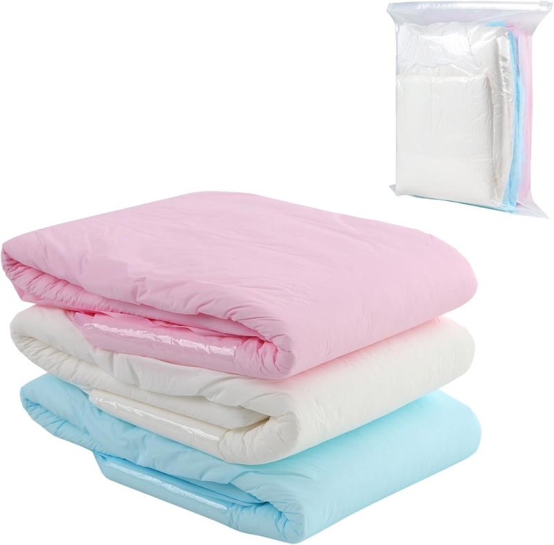 CutiePlusU Adult Diapers Heavy Absorption Dry Surface Disposable Adult Diaper All NightBluePinkWhite 3 Pieces Medium 2838 - Image 4