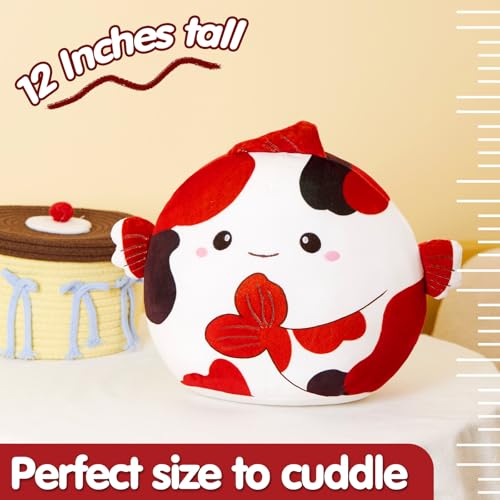 Glow Guards 12Inch The Koi Fish Plush Pillow Cute Fish Stuffed Animal Toy Soft Koi Fish Plush Toy with Textured FinsGift for Birthday Kids Girls Boys - Image 5