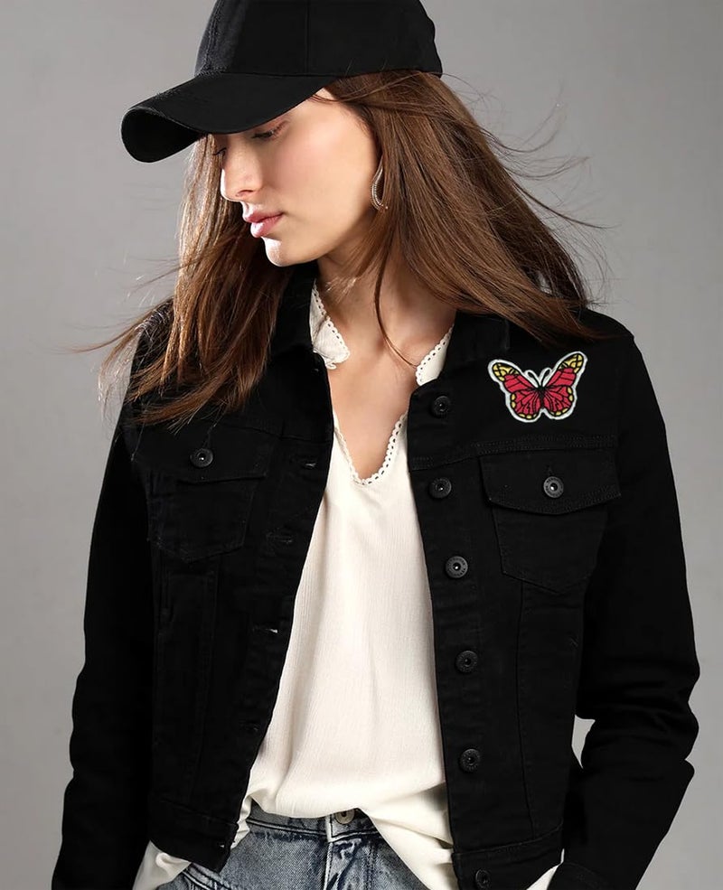 Generic Butterfly Applique Embroidered Sew-on Patch ; Size Small: 6.7cm x 5.2cm for Jackets, Bags, Caps, T-Shirts, Jeans, Outdoor Clothing (1 Piece). (Code: SBX-117) - Image 4