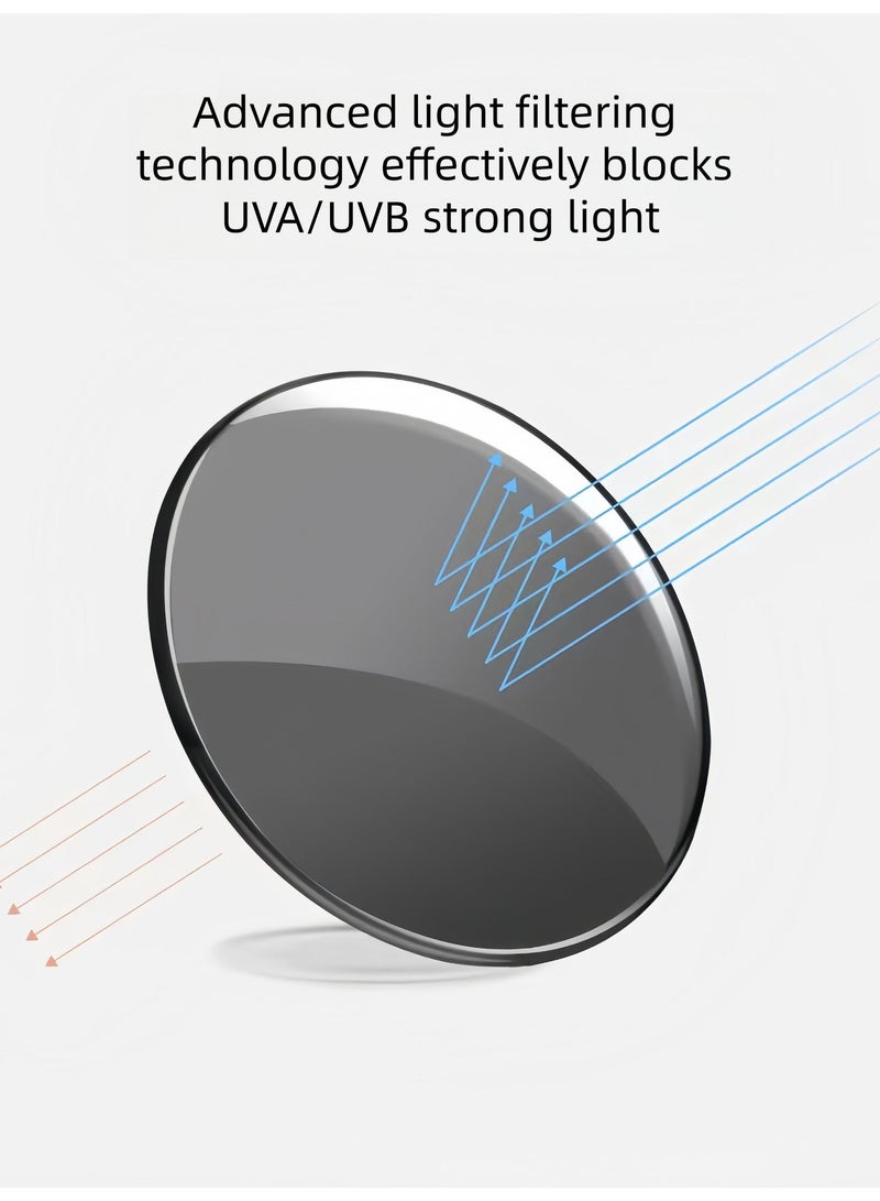 UV400 square polarized sunglasses, neutral lightweight metal frame men's sunglasses, suitable for desert driving, beach outdoor daily life - Image 3