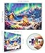 Blueforest 1000 Piece Jigsaw Puzzles for Adults Northern Lights Cozy Cabin Winter Bonfire Impossible Challenging Difficult Puzzle with Aurora Wildlife Hygge GiftReady Art 275x197 - Image 4