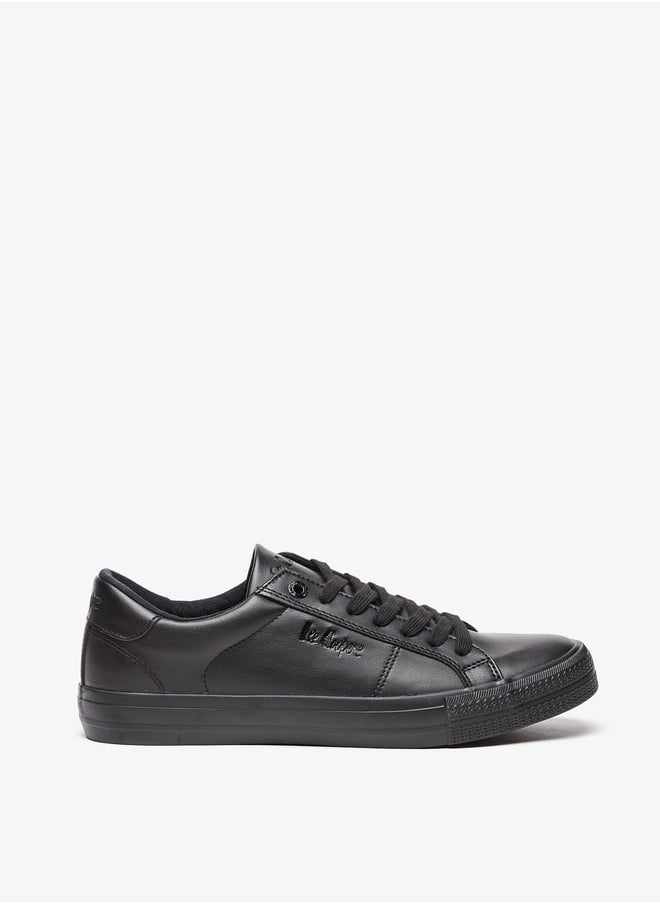 Lee Cooper Men's Monotone Low Ankle Sneakers with Lace-Up Closure  - Image 3