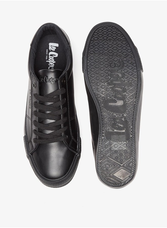 Lee Cooper Men's Monotone Low Ankle Sneakers with Lace-Up Closure  - Image 4