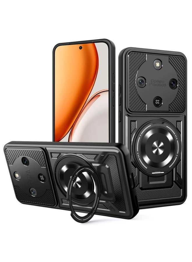 Case Cover Shock Resistant Protect Camera TPU + PC Compatible with Honor X9d (Black) - Image 1