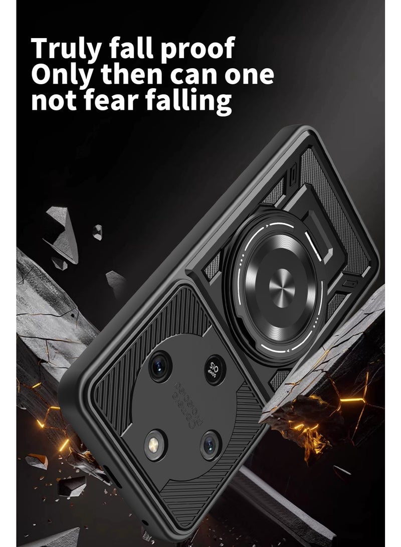 Case Cover Shock Resistant Protect Camera TPU + PC Compatible with Honor X9d (Black) - Image 3