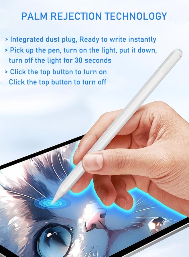 Stylus Pen for ipad, Active Pencil with Long Standby Time, Palm Rejection Tilt Sensor, Magnetic Apple Compatible 2018-2022 iPad Pro 11"/12.9",iPad 10/9/8/7/6,iPad Mini 5/6,iPad Air3/4/5 - Image 2