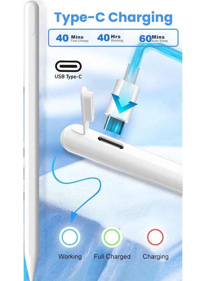 Stylus Pen for ipad, Active Pencil with Long Standby Time, Palm Rejection Tilt Sensor, Magnetic Apple Compatible 2018-2022 iPad Pro 11"/12.9",iPad 10/9/8/7/6,iPad Mini 5/6,iPad Air3/4/5 - Image 5