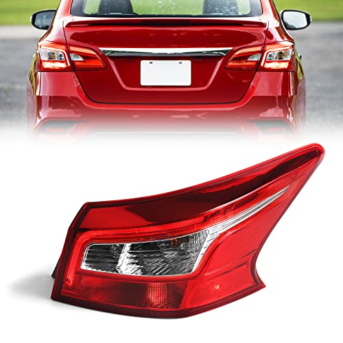 Huray Right Tail Light for Nissan Sentra 2016-2019, LED Taillight Tail lamp Rear Brake Lamp Replacement for 265503YU0A NI2805108, Passenger Side RH Outer - Image 1
