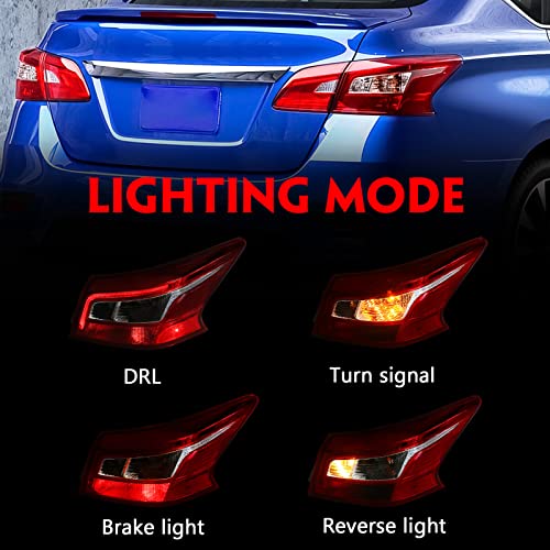 Huray Right Tail Light for Nissan Sentra 2016-2019, LED Taillight Tail lamp Rear Brake Lamp Replacement for 265503YU0A NI2805108, Passenger Side RH Outer - Image 3