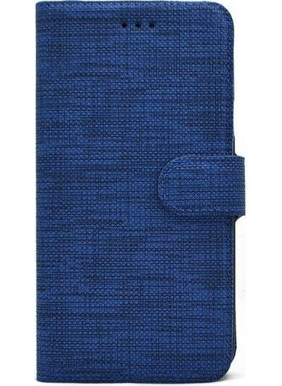 TahTicMer Apple iPhone 8 Case Wallet Fabric Credit Card Money Compartment Stand Sports Wallet Blue  - Image 1