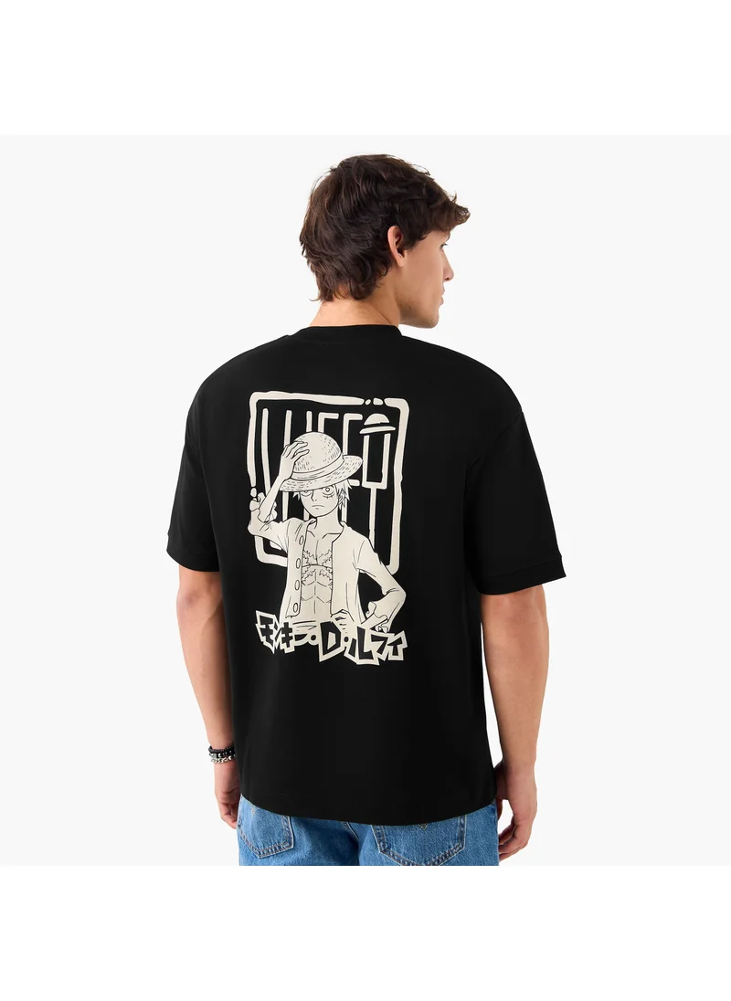 اس بي كاركترز One-Piece Print Crew Neck T-shirt with Short Sleeves