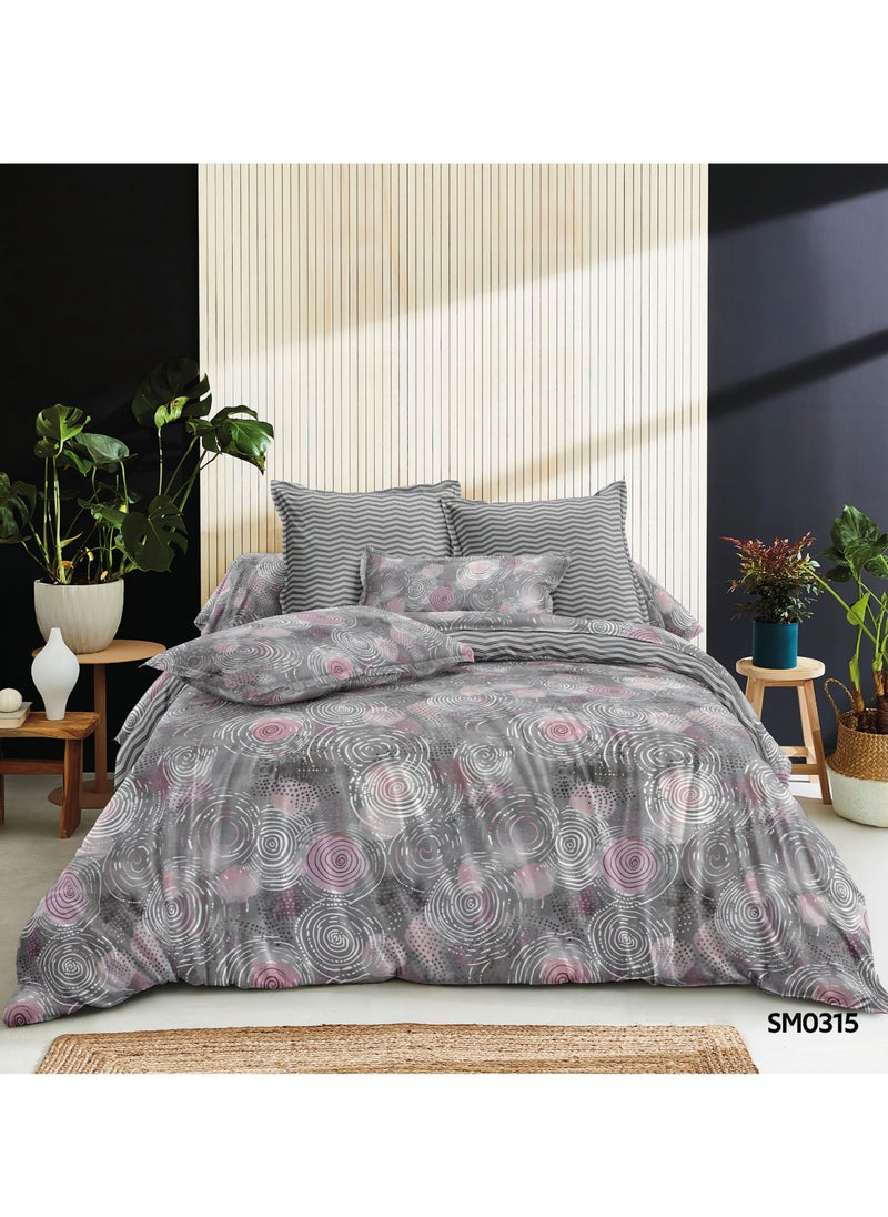 Generic 6 Pieces compressed summer quilt set Double Size 240x220cm pure cotton filled polyester fabric soft comforter Bedding Set for All Season 