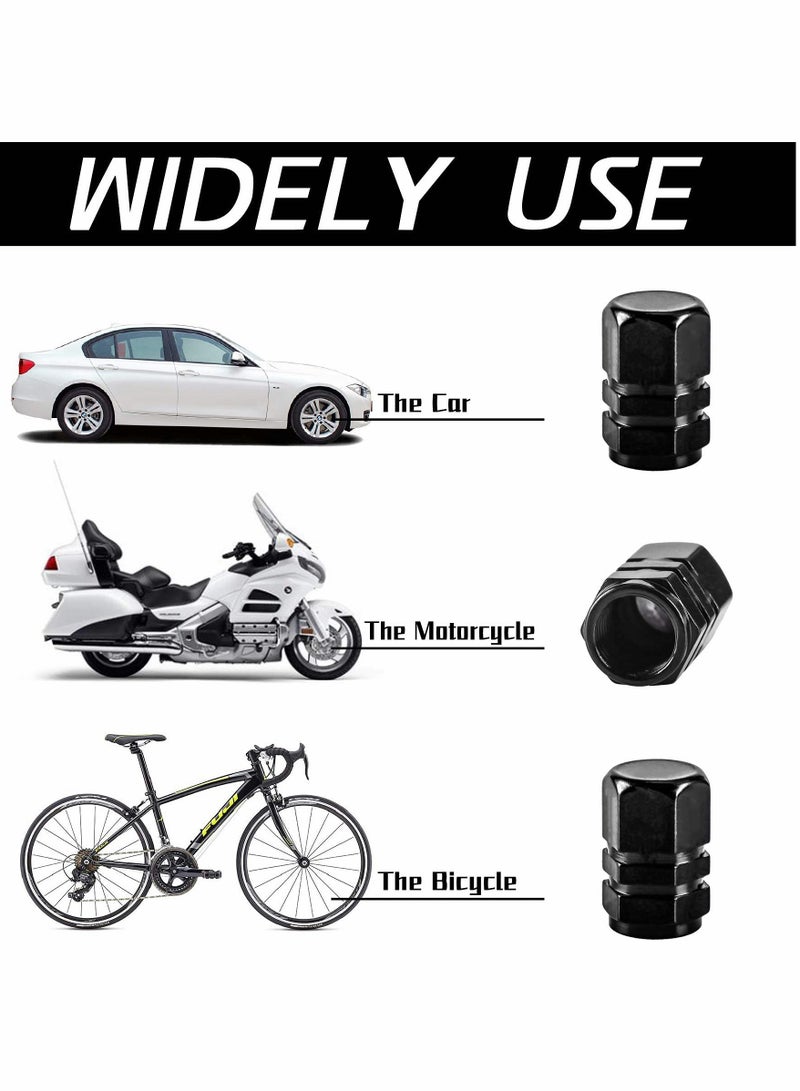 أغطية صمامات الإطارات، أغطية عمود ثقيلة، مقاومة للغبار، تصميم مسدس، خارجية، لجميع الظروف الجوية، حماية من تسرب الهواء (12 قطعة، أسود) - Image 5