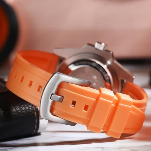 ADDIESDIVE Analog Wrist Watches for Men and Women 41MM Large Dial BGW9 Luminous 200M Waterproof Casual Stylish Business Waterproof Orange Rubber Band Watch - Image 5