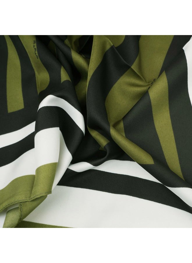 YOUR SMILE Silk Like Scarf Women's Fashion Pattern Large Square Satin Headscarf Headdress, 206, L - Image 5