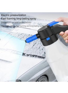 KASTWAVE بخاخ رغوة كهربائي لغسيل السيارات، مدفع رغوة، خرطوم قاذف رغوة، بخاخ ضغط 1.5 لتر، غسالة رغوة محمولة باليد، أداة تنظيف رغوة الرش، مضخة رغوة قابلة لإعادة الشحن عبر USB للمنزل والحديقة والسيارة  - Image 2