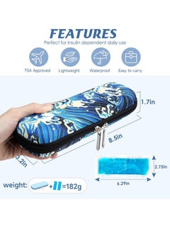 Leng Ke Insulin Cooler Travel Case with 2 Cooler Ice Packs, Small EVA Diabetic Insulated Organizer Portable Cooling Bag for Medication Cooling Insulation, Epi Pen Carrying Bag  - Image 4