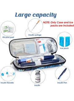 Leng Ke Insulin Cooler Travel Case with 2 Cooler Ice Packs, Small EVA Diabetic Insulated Organizer Portable Cooling Bag for Medication Cooling Insulation, Epi Pen Carrying Bag  - Image 2