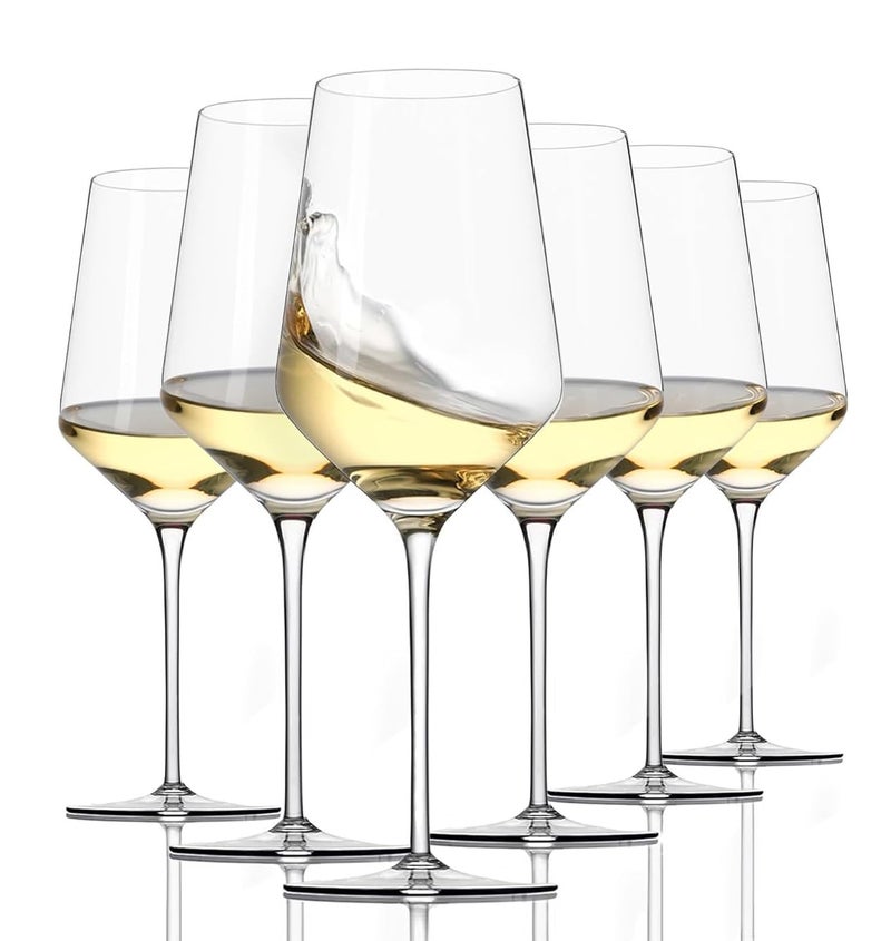 VILON Wine Glasses Set of 6 360ml Clear RedWhite Wine Glasses Long Stem Wine Glasses for Party Wedding and Home - Image 1