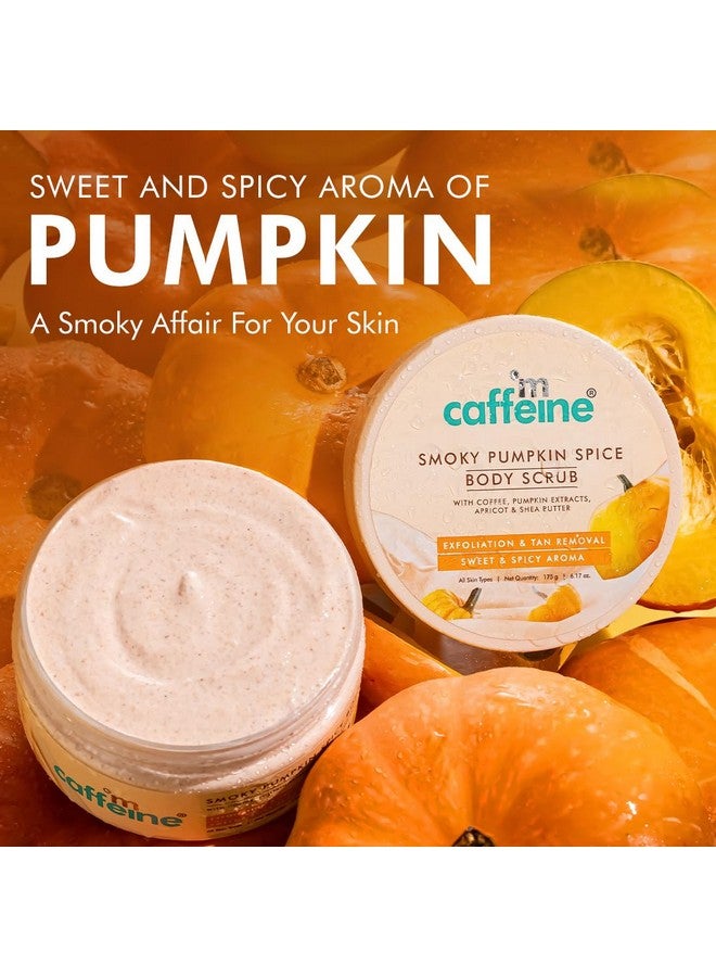 MCaffeine Smoky Pumpkin Spice Body Scrub For Glowing Skin| Coffee, Pumpkin Extracts, Apricot & Shea Butter | Exfoliate, Remove Tan, Nourish, Moisturize | Sweet & Spicy Aroma For Men & Women - 175G  - Image 3