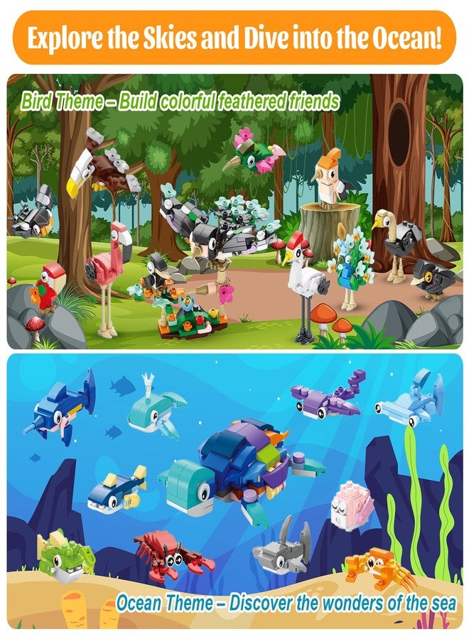 GOLDGE 40 Packs Party Favors for Kids - 999+ PCS Animal Building Blocks, 4 Themes: Ocean, Birds, Insects, Farm - DIY Toys for Boys & Girls Ages 6-12, Goodie Bag Stuffers, Classroom Prizes, Birthday Gifts - Image 4