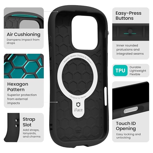 iFace First Class MagSynq Case [Compatible with iPhone 16 Pro Max][MagSafe Compatible] Ergonomic Grip Unique Glossy Cute Bumper Shockproof Drop Protection Hard Magnetic Cell Phone Cover - White - Image 4