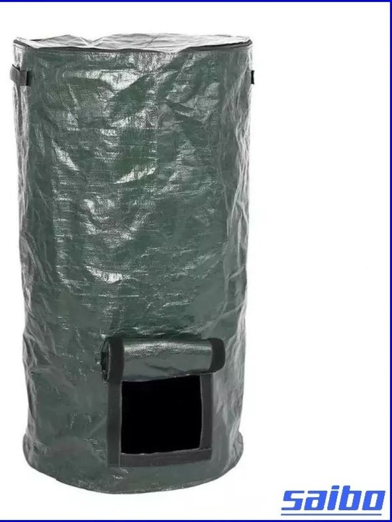 Compost Bag 35×60 Cm Green - With Zipper Easy To Fill, Heavy Duty Reusable Compost Bag With Viewing Window, Reinforced Handles For Outdoor Garden Kitchen Scraps Organic Waste - Image 2