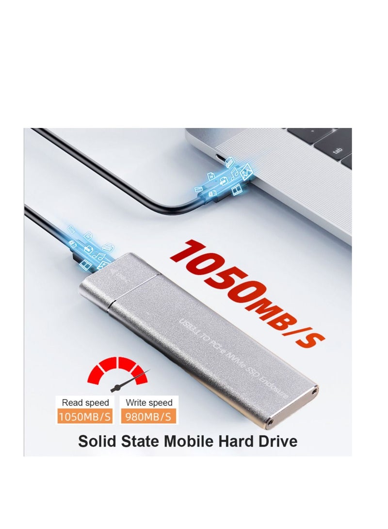 AROAQ Portable  Adapter M Key HD Storage Box for Mac Windows Laptop PC Type C - Image 5