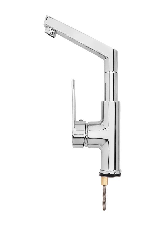 Hindware Italian Collection F360028CP Element Hot and Cold Sink Mixer with Swivel (Deck Mounted), Brass with Chrome Finish - Image 3