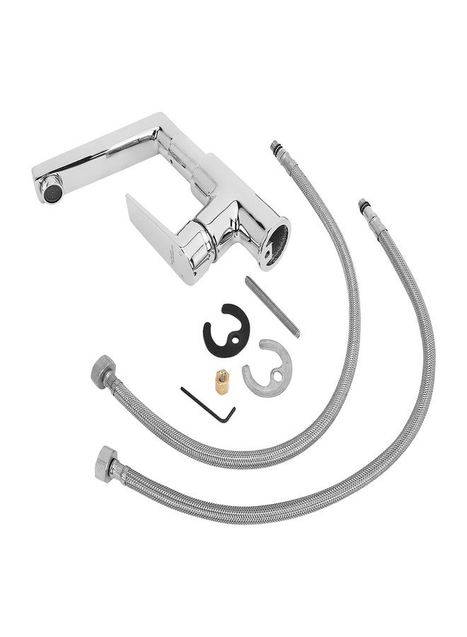 Hindware Italian Collection F360028CP Element Hot and Cold Sink Mixer with Swivel (Deck Mounted), Brass with Chrome Finish - Image 5
