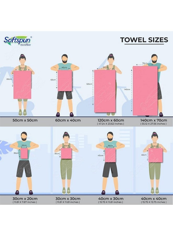 SOFTSPUN Microfiber Bath and Hair Care Towel, 60x120 Cms, 1 Piece Towel Set, (White). Soft and Comfortable, Extra Large Multi-Purpose Highly Absorbent. - Image 5