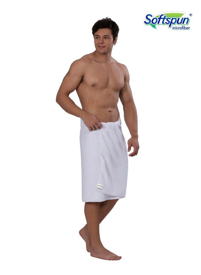 SOFTSPUN Microfiber Bath and Hair Care Towel, 60x120 Cms, 1 Piece Towel Set, (White). Soft and Comfortable, Extra Large Multi-Purpose Highly Absorbent. - Image 4