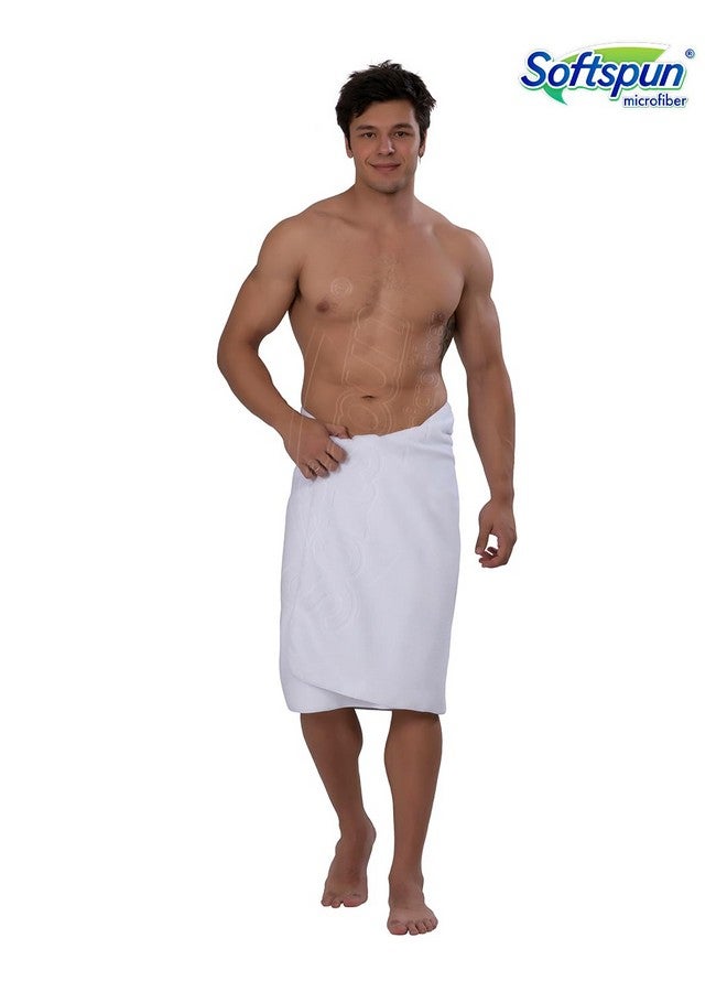 SOFTSPUN Microfiber Bath and Hair Care Towel, 60x120 Cms, 1 Piece Towel Set, (White). Soft and Comfortable, Extra Large Multi-Purpose Highly Absorbent. - Image 2
