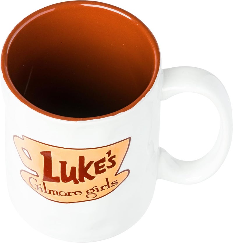 سيلفر بوفالو كوب فخار سيراميك من مسلسل Gilmore Girls مع شعار Luke's سعة 17 أونصة - Image 4