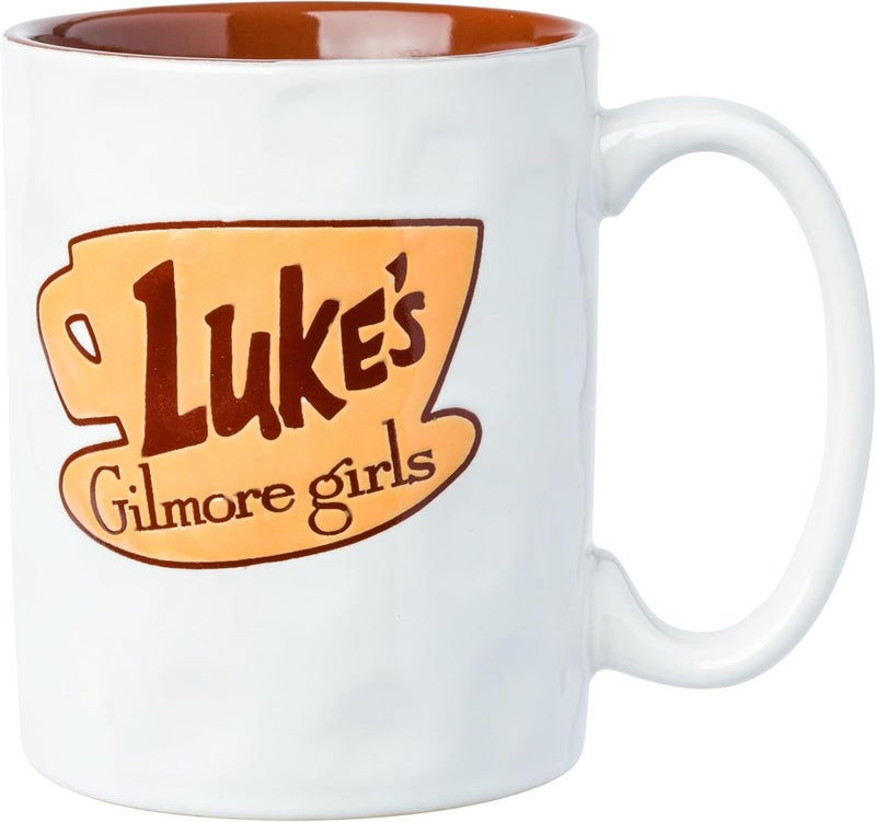سيلفر بوفالو كوب فخار سيراميك من مسلسل Gilmore Girls مع شعار Luke's سعة 17 أونصة - Image 1