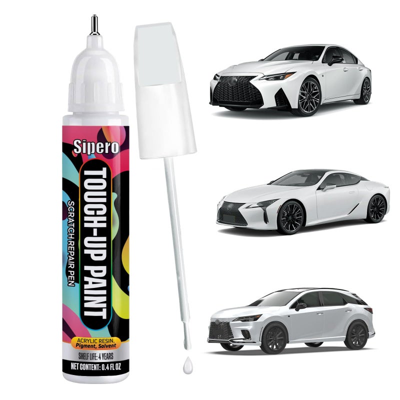 sipero Ultra White 083 for Lexus Touch Up Paint Pen Exact Color Match Scratch Repair Compatible with RX NX ES LS - Image 3