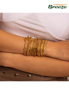 Breeze Gold-plated thick chain bracelet electroplated non-fading titanium steel hand jewelry for women  - Image 4