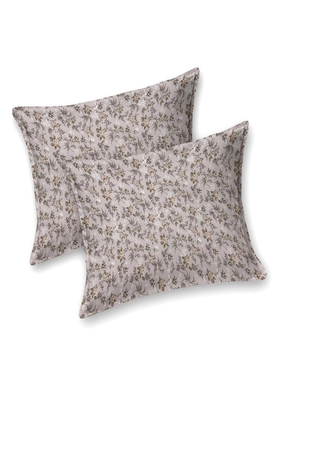 Bella Casa Double Bedsheet Set Cotton King Size With 2 Pillow Covers Floral Design Grey Colour - Stella Collection, 180 tc - Image 3