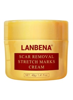 LANBENA Scar Removal Stretch Marks Cream Fade Acne and Pocks Soften Scars Resulting from Surgery, Injury, Burns and Scar Skin Repair Gel for Face & Body 40 g