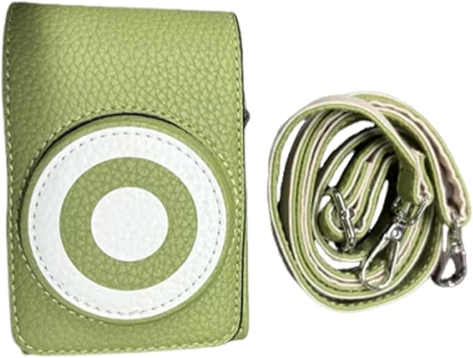 Compact Magnetic Closure Crossbody Camera Bag Adjustable Shoulder Strap For Travel Green - Image 1