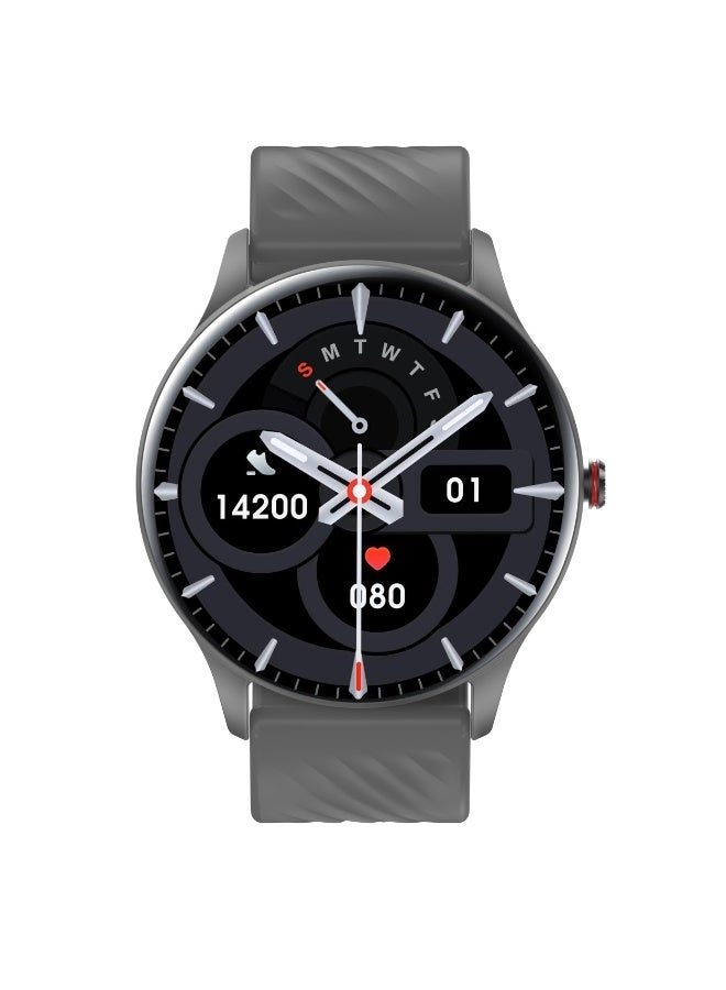 Unisex smartwatch, business smartwatch, waterproof fitness watch, Bluetooth calling, compatible with Android and iOS systems, business watch, zinc alloy vacuum electroplating, heart rate monitoring, silver-gray. - Image 1