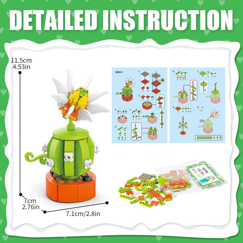 Qinline Valentines Day Gifts for Kids 6-12  24 Pack Succulents Plants Building Blocks with Gift Cards for School Classroom  Bulk Boy Girl Class Valentine Party Favors Exchange Gift Goodie Bag Stuffers - Image 5