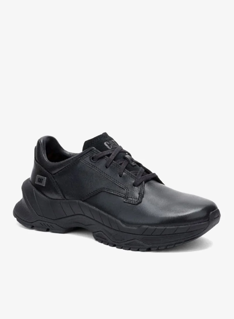 Caterpillar CAT Wattage Black Men’s Shoe – Smooth Leather & Cow Suede, EVA Comfort Midsole, SRX Slip‑Resistant T1575 Outsole