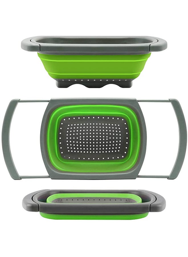 O Ozone Kitchen Collapsible Colander Strainer and Colanders Colanders & Food Strainers for Kitchen (Green)  - Image 1