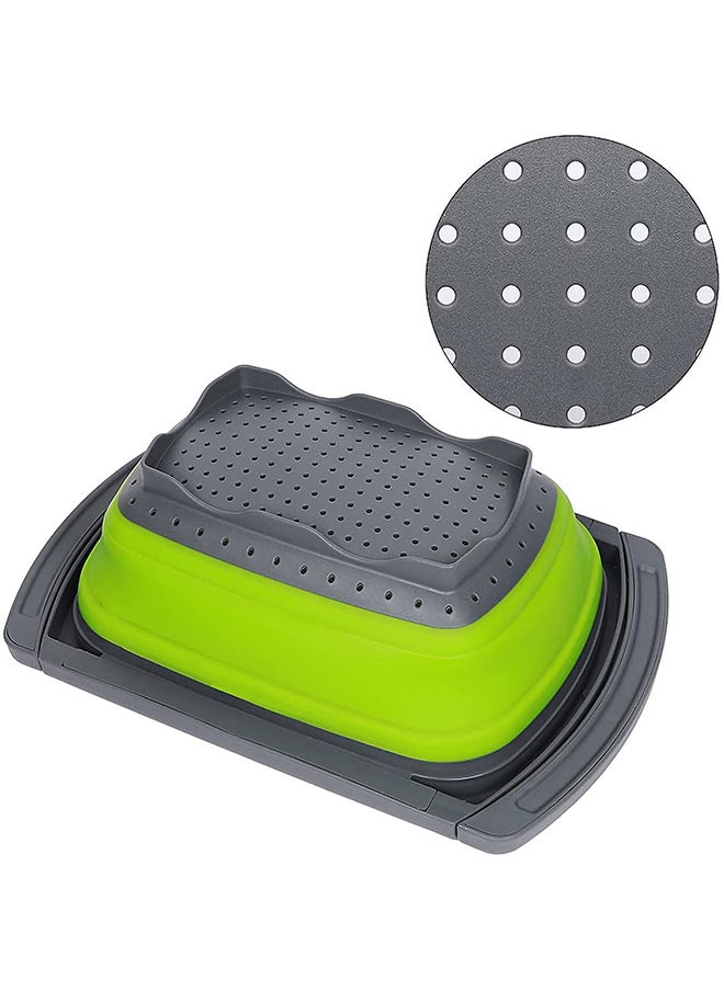 O Ozone Kitchen Collapsible Colander Strainer and Colanders Colanders & Food Strainers for Kitchen (Green)  - Image 4