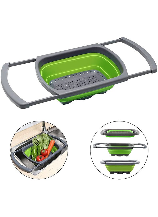 O Ozone Kitchen Collapsible Colander Strainer and Colanders Colanders & Food Strainers for Kitchen (Green)  - Image 3