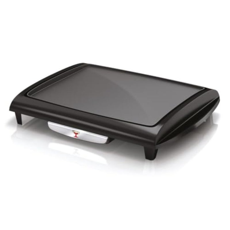 Electric griddle for home and commercial kitchens, aluminum alloy body with black non-stick coating, precise temperature control and 2000W fast heating - Image 1